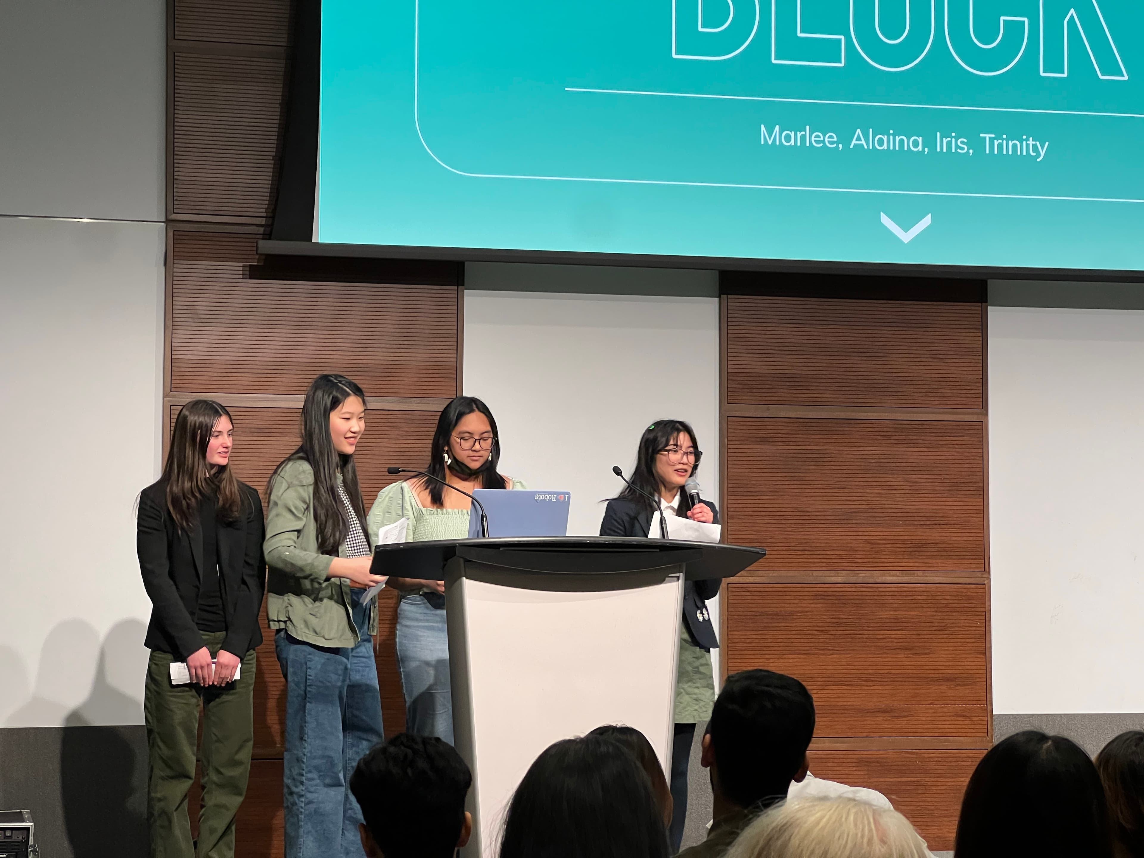 Students presenting an Innovation Challenge project
